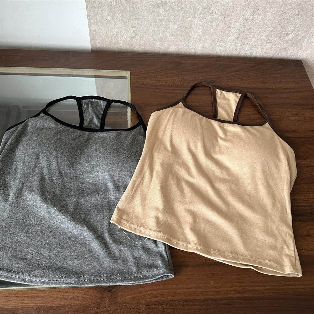 2026 Early Autumn Color Block Cami Top Cardigan Jacket Straight Pants 3-Piece Set for Women - Image 5