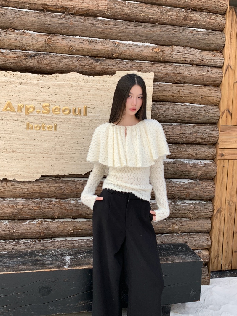 Victoria Niche Design Cape Women 2025 Autumn Winter New Elegant Romantic Top